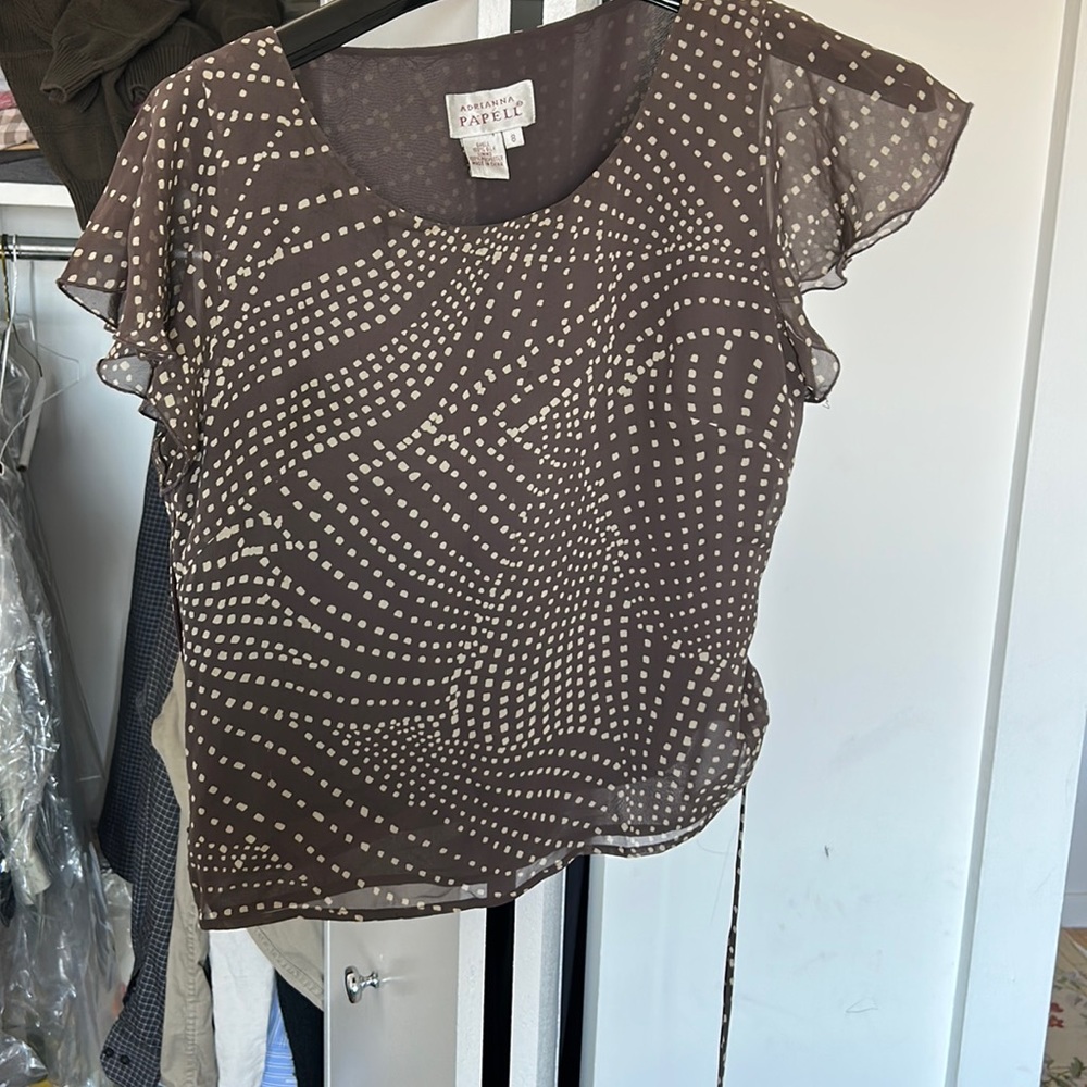 Adrianna Papell 100% silk blouse